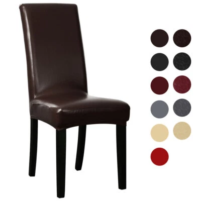 人造聚氨脂合成革餐椅套适用于家居装饰 — 第 1/4 张图片