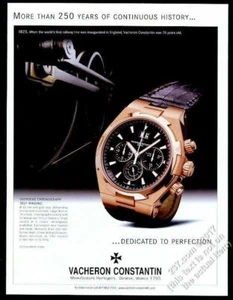 2008 Vacheron Constantin Overseas Chronograph Uhr Foto Vintage Print Ad - Bild 1 von 1