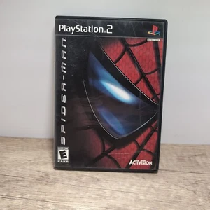 Spider-Man PS2 Sony PlayStation 2 completo di manuale etichetta nera testato - Foto 1 di 7