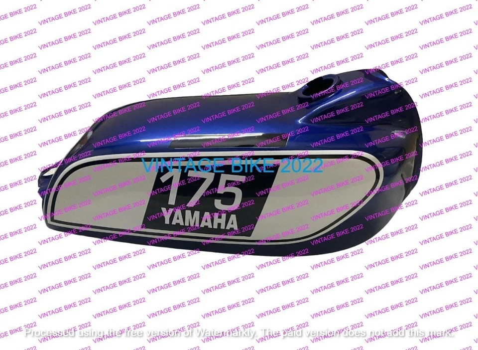 Yamaha DT 175 DT175 Enduro depósito pintado azul 1975 a 1977 / adecuado para Foto 1 de 4