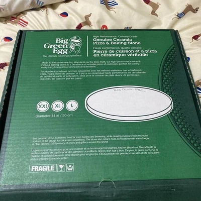 Piedra para hornear y pizza de cerámica Big Green Egg usada para M, S, MX.  "12"" de diámetro. Foto 1 de 3