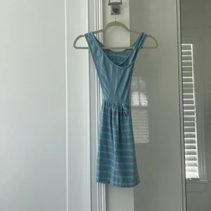 Jcrew Crewcuts Girls Striped Blue Dress Size 12 - Picture 1 of 7