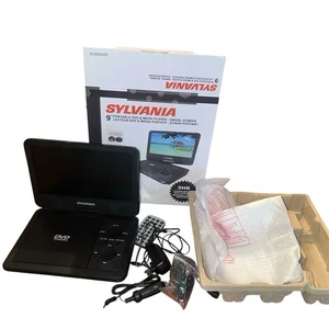 Reproductor de DVD portátil Sylvania SDVD9019-B 9" completo con control remoto funciona - Imagen 1 de 7