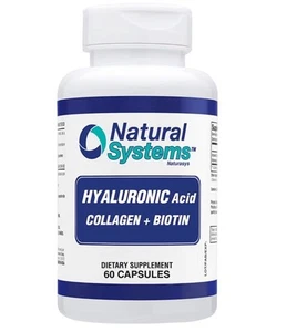 HYALURONIC ACID COLLAGEN + BIOTIN 60 CAPSULES - Picture 1 of 2