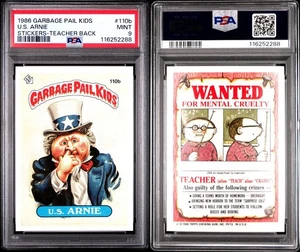 1986 GARBAGE PAIL KIDS SERIES 3 #110B US ARNIE PSA 9 MINT TEACHERS BACK - Picture 1 of 3