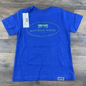 Watching Waves Size XL Youth Blue Tee Shirt Top Private Selection Apparel - Picture 1 of 5