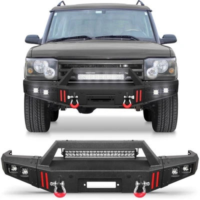 Front Bumper For 1999-2004 Land Rover Discovery 2 W/ LED Light & D-ring Off-Road - Изображение 1 из 4