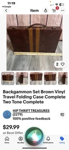 Juego de backgammon vintage un troquel grande y 15 piezas de cada color jugando PC - Imagen 1 de 3