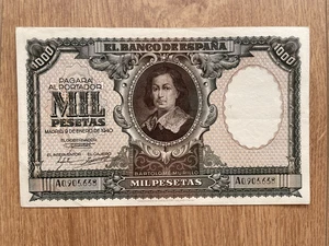 IBERMONEDA| España. 1000ptas. 1940-Murillo pequeñísima perforación en óvalo EBC- - Picture 1 of 2