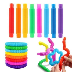 5x Stretchable Toy Kids Tube Colorful Telescopic Set for Stress Relief Fidgeting - Picture 1 of 22