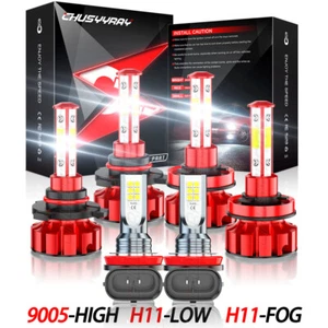 For Toyota Prius 2010-2015 Headlight + Fog Light Bulb Kit 9005+h11+h11 6X white - Picture 1 of 16