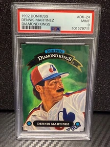 1992 Donruss - Diamond Kings #DK-24 Dennis Martinez PSA 9 Low pop (8) - Picture 1 of 2
