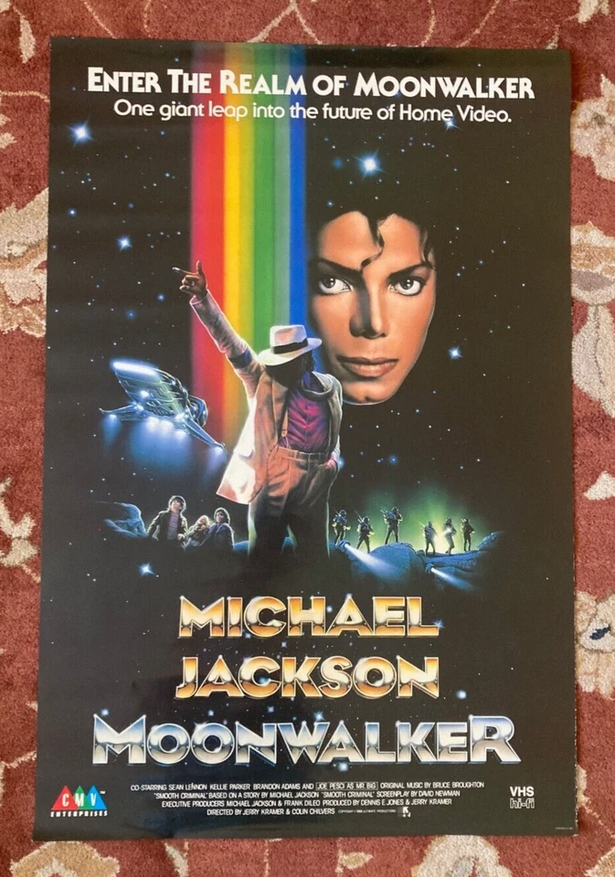 迈克尔·杰克逊 Moonwalker 视频原版海报 1988 年 — 第 1/1 张图片