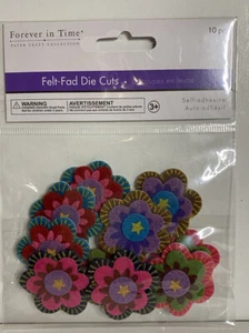Felt Fad Die Cuts - Flowers, Flower Power, 1969, Summer of Love, Hippie, 1960's - Picture 1 of 2