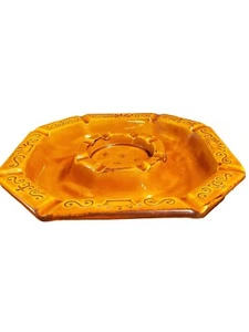 VTG '70 Coffee Table Ashtray Maddux of Calif. #7161 w/Crown Design Large 12" EUC - Picture 1 of 5