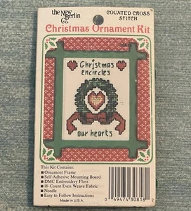 Vintage Counted Cross Stitch Ornament Christmas Enriches Our Hearts New Berlin - Picture 1 of 2