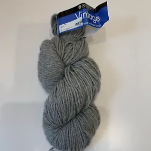Berroco Vintage 40% Wool Blend Gray Heather Worsted Yarn 5106 Dye 195802 Skein - Picture 1 of 4