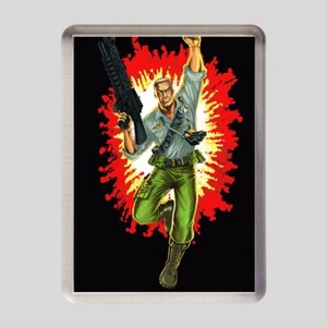DUKE CARD ART 50 mm x 35 mm magnete acrilico frigorifero GI Joe vero eroe americano - Foto 1 di 2