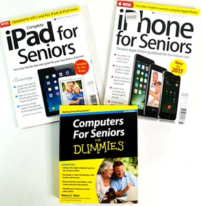 Tech Books For Seniors x 3: For Dummies/iPhone for Seniors/iPad For Seniors - Picture 1 of 9