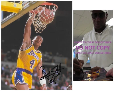 Byron Scott firmado Los Angeles Lakers baloncesto 8x10 foto prueba certificado de autenticidad.autógrafo Foto 1 de 2