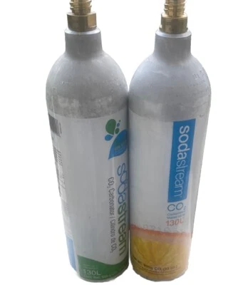 SodaStream Soda Stream 130L vasilha de CO2 33 oz tanque de substituição vazio lote de 2 - Imagem 1 de 3
