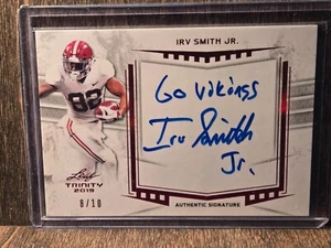 2019 Leaf Trinity Inscriptions Go Vikings /10 Irv Smith Jr Rookie Auto RC - Picture 1 of 2