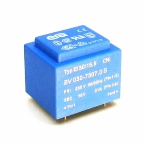 Trasformatore EI30 2VA primario 230V secondario 15V ERA BV030-7307.0 - Foto 1 di 3