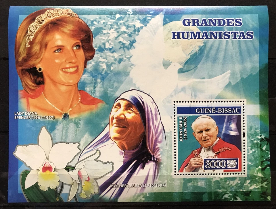 Papa Juan Pablo II / Princesa Diana / Madre Teresa - sellos MNH** A202 Foto 1 de 1