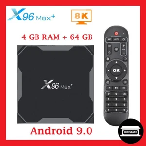 UK Plug X96 MAX Plus 4+64 GB Smart TV Box QUAD Core SET TOP Android BOX Wifi 4K - Picture 1 of 6