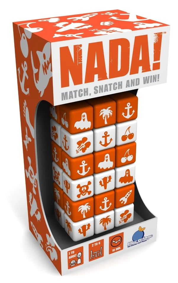 NADA! Match, Snatch, and Win! Family Fast Pace Dice Game Blue Orange - Image 1 of 1