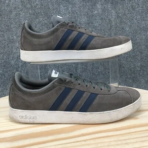 Adidas Shoes Mens 10 VL Court 2.0 Sneakers Gray Lace Up Low Top Casual DA9862 - Picture 1 of 16
