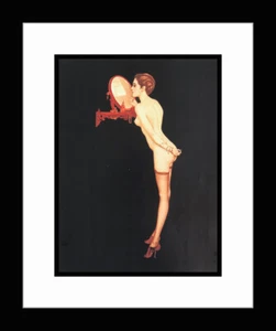 ALBERTO VARGAS Pin-Up Girl 'Boudoir Girl' - Custom Framed Art Print - Picture 1 of 1