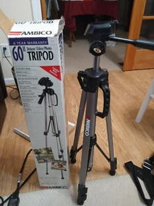 VINTAGE AMBICO V-0552 CAMERA ALUMINUM TRIPOD - Picture 1 of 2