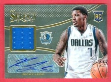 2013-14 PANINI SELECT (BKB) Ricky Ledo SP AUTO/JERSEY RC CHROME CARD #14 MAVS