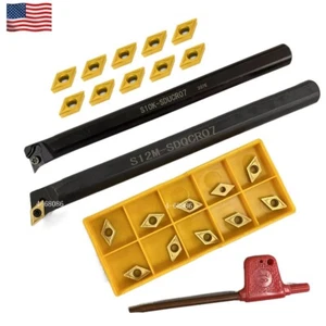 S10K SDUCR07 S12M SDQCR07 supporto tornio indicizzabile gambo destro + DCMT070204 - Foto 1 di 7