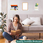 6Pcs Invisible Bookcase Wall Mounted Floating Bookshelf Metal Iron Book Bldyi
