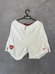 Arsenal London Football Shorts White Nike Vintage Polyester Mens Size XXL - Picture 1 of 10