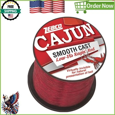 Monofilamento Cajun Line Low Vis Ragin' Red - Esencial de pesca de 650 yardas de 20 libras Foto 1 de 2