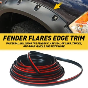 29.5ft Car Wheel Fender Extension Moulding Flares Trim Strip Stick out Edge SUV - Picture 1 of 16
