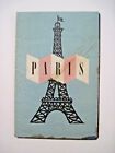 1960's Metro Map -"Paris" Pic of Eiffel Tower on Cover- Includes Map of Paris*