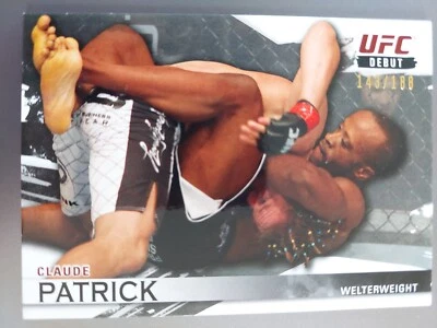 Claude Patrick #131 Debut 2010 Topps UFC Knockout Silver #143/188 - Image 1 of 2