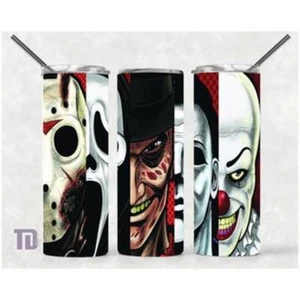 Horror movie Freddy Michael myers scream clown Tumbler - Picture 1 of 11
