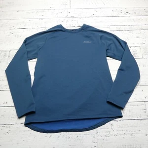 Eddie Bauer First Ascent Shirt Mens TL Tall Large Blue Thermal Fleece Lined Base - Picture 1 of 8