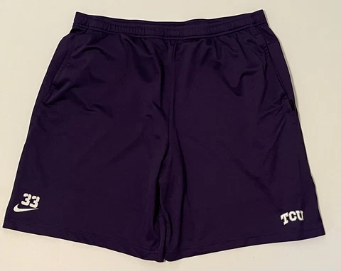 Nike TCU Horned Frogs Football Athletic Shorts Purple Size XXL Cover
