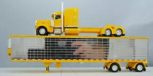 DCP 1/64 Yellow Chrome Peterbilt 389 Utility Refrigerated Trailer 60-1733 - Picture 1 of 5
