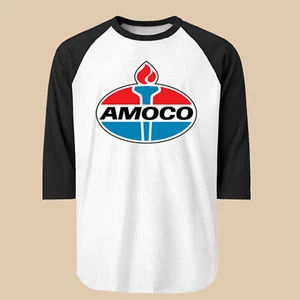 Amoco Standard Oil Company Herren Raglan schwarz Größe S bis 2XL - Bild 1 von 1