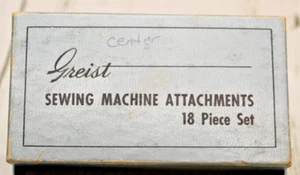 Vintage Greist Sewing Machine Attachment 18 Piece Set With Original Box - Picture 1 of 9