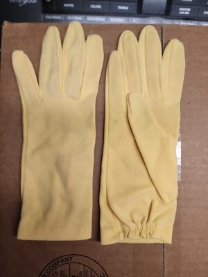 Guantes formales vintage amarillos talla pequeña 6,5 Foto 1 de 3
