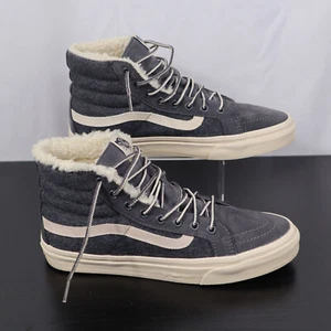 Vans Scotchgard Fleece gefütterte Wildleder Skate hohe Schuhe Herren 7,5/Damen 9 grau - Bild 1 von 9