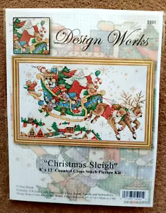 WEIHNACHTSSCHLITTEN KREUZSTICH SET von JOAN ELLIOTT - Bild 1 von 3
